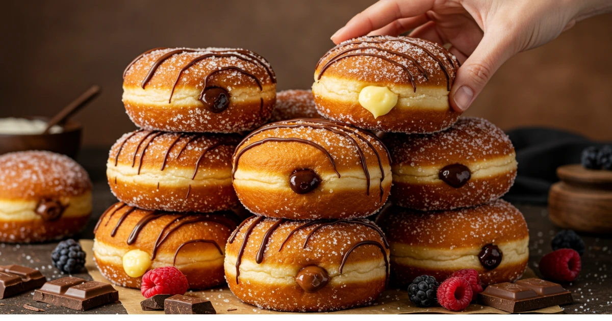 Bavarian cream donuts